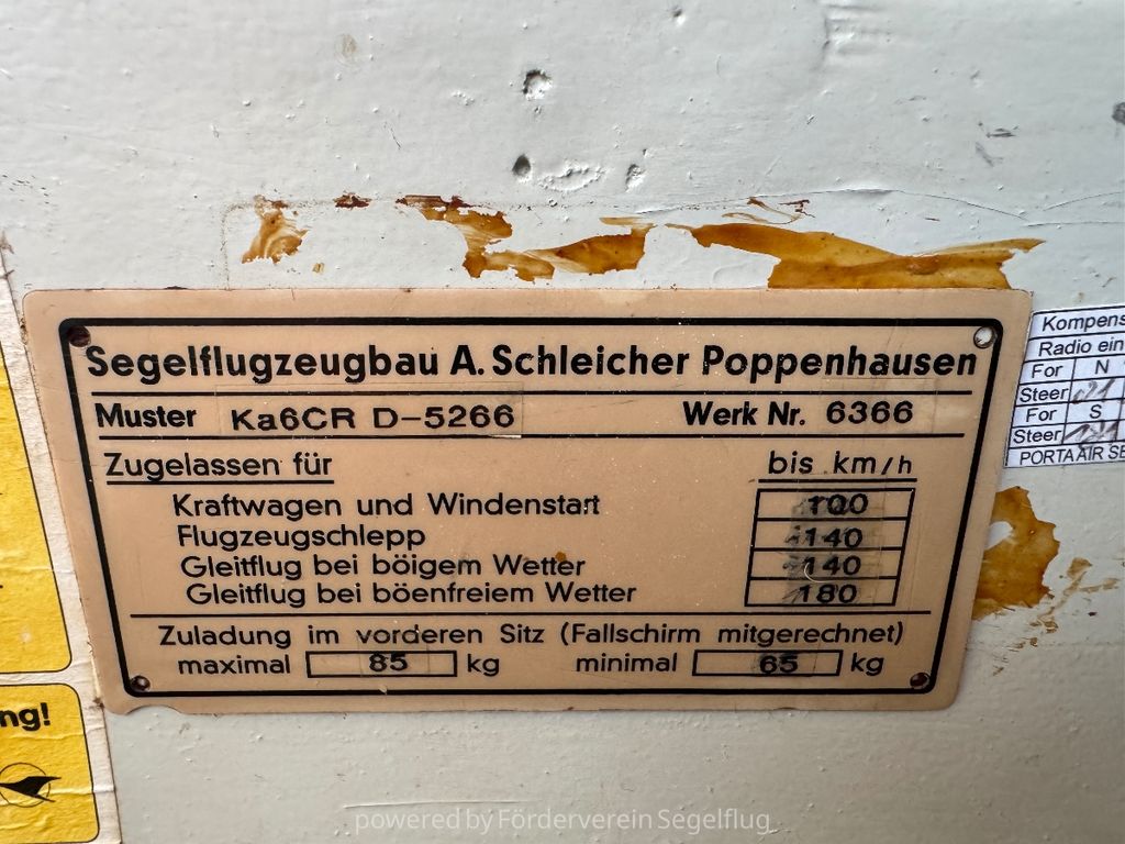 Schleicher Ka 6 Club, fotografía 10 de 10